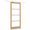 Skydedør ORKDAL 93 x 211 cm Massivt fyrretræ og glas