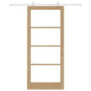 Skydedør ORKDAL 93 x 211 cm Massivt fyrretræ og glas