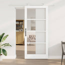 Skydedør ORKDAL 93 x 211 cm Massivt fyrretræ og glas Hvid
