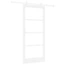 Skydedør ORKDAL 93 x 211 cm Massivt fyrretræ og glas Hvid