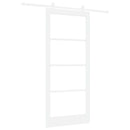 Skydedør ORKDAL 93 x 211 cm Massivt fyrretræ og glas Hvid