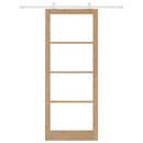 Skydedør ORKDAL 93 x 232 cm Massivt fyrretræ og glas