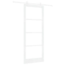 Skydedør ORKDAL 93 x 232 cm Massivt fyrretræ og glas Hvid