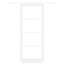 Skydedør ORKDAL 93 x 232 cm Massivt fyrretræ og glas Hvid