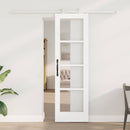 Skydedør ORKDAL 61 x 198,5 cm Massivt fyrretræ og glas Hvid