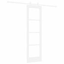 Skydedør ORKDAL 61 x 198,5 cm Massivt fyrretræ og glas Hvid