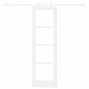 Skydedør ORKDAL 61 x 198,5 cm Massivt fyrretræ og glas Hvid