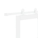Skydedør ORKDAL 83 x 202 cm Massivt fyrretræ og glas Hvid