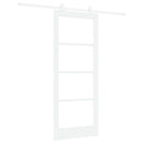 Skydedør ORKDAL 83 x 202 cm Massivt fyrretræ og glas Hvid