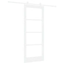 Skydedør ORKDAL 83 x 202 cm Massivt fyrretræ og glas Hvid