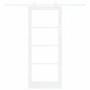 Skydedør ORKDAL 83 x 202 cm Massivt fyrretræ og glas Hvid