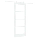 Skydedør ORKDAL 83 x 211 cm Massivt fyrretræ og glas Hvid
