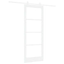 Skydedør ORKDAL 83 x 211 cm Massivt fyrretræ og glas Hvid