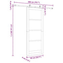 Skydedør ORKDAL 83 x 211 cm Massivt fyrretræ og glas Hvid