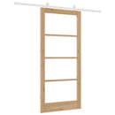 Skydedør ORKDAL 93 x 202 cm Massivt fyrretræ og glas