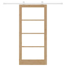 Skydedør ORKDAL 93 x 202 cm Massivt fyrretræ og glas