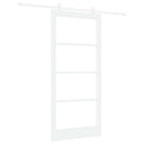 Skydedør ORKDAL 93 x 202 cm Massivt fyrretræ og glas Hvid