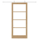 Skydedør ORKDAL 93 x 211 cm Massivt fyrretræ og glas