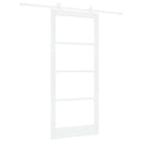 Skydedør ORKDAL 93 x 211 cm Massivt fyrretræ og glas Hvid