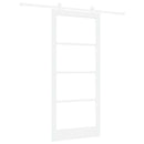 Skydedør ORKDAL 93 x 211 cm Massivt fyrretræ og glas Hvid