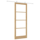 Skydedør ORKDAL 93 x 232 cm Massivt fyrretræ og glas