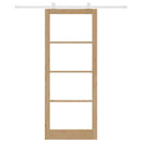 Skydedør ORKDAL 93 x 232 cm Massivt fyrretræ og glas