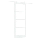 Skydedør ORKDAL 93 x 232 cm Massivt fyrretræ og glas Hvid