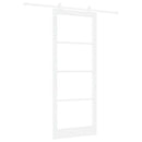 Skydedør ORKDAL 93 x 232 cm Massivt fyrretræ og glas Hvid