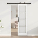 Skydedør ORKDAL Hvid 61 x 198,5 cm Massivt fyrretræ og glas