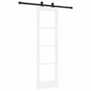 Skydedør ORKDAL Hvid 61 x 198,5 cm Massivt fyrretræ og glas