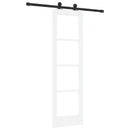 Skydedør ORKDAL Hvid 61 x 198,5 cm Massivt fyrretræ og glas