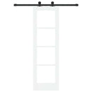 Skydedør ORKDAL Hvid 61 x 198,5 cm Massivt fyrretræ og glas