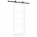 Skydedør ORKDAL Hvid 83 x 202 cm Massivt fyrretræ og glas