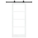 Skydedør ORKDAL Hvid 83 x 202 cm Massivt fyrretræ og glas