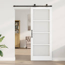Skydedør ORKDAL Hvid 83 x 211 cm Massivt fyrretræ og glas