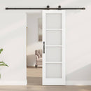 Skydedør ORKDAL Hvid 61 x 198,5 cm Massivt fyrretræ og glas