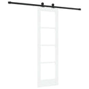 Skydedør ORKDAL Hvid 61 x 198,5 cm Massivt fyrretræ og glas