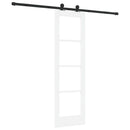 Skydedør ORKDAL Hvid 61 x 198,5 cm Massivt fyrretræ og glas