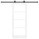 Skydedør ORKDAL Hvid 83 x 202 cm Massivt fyrretræ og glas