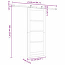 Skydedør ORKDAL Hvid 83 x 202 cm Massivt fyrretræ og glas