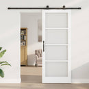 Skydedør ORKDAL Hvid 83 x 211 cm Massivt fyrretræ og glas