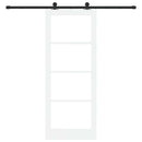 Skydedør ORKDAL Hvid 83 x 211 cm Massivt fyrretræ og glas