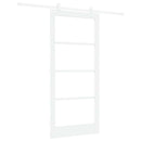 Skydedør ORKDAL Hvid 93 x 202 cm Massivt fyrretræ og glas