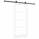 Skydedør ORKDAL Hvid 93 x 202 cm Massivt fyrretræ og glas