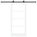 Skydedør ORKDAL Hvid 93 x 202 cm Massivt fyrretræ og glas