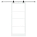 Skydedør ORKDAL Hvid 93 x 211 cm Massivt fyrretræ og glas