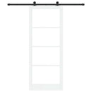 Skydedør ORKDAL Hvid 93 x 232 cm Massivt fyrretræ og glas