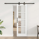 Skydedør ORKDAL 61 x 198,5 cm Massivt fyrretræ og glas