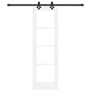 Skydedør ORKDAL 61 x 198,5 cm Massivt fyrretræ og glas