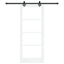 Skydedør ORKDAL 83 x 202 cm Massivt fyrretræ og glas
